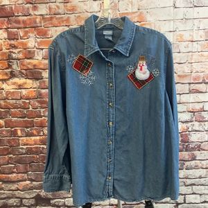 holiday editions Christmas button down